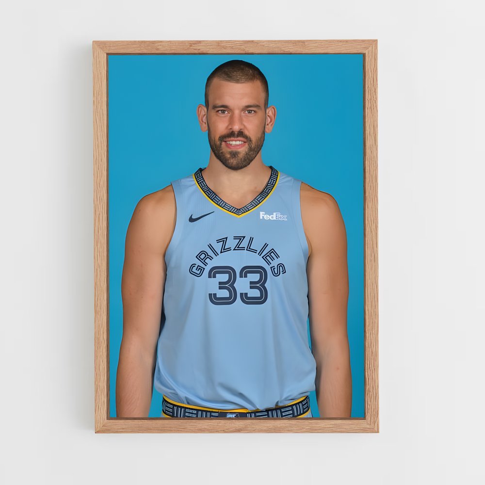 Poster Gasol en Action – affiche Basketball (vue 4)
